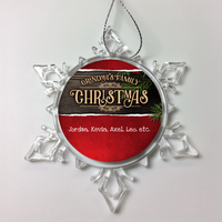 Load image into Gallery viewer, Designs by MyUtopia Shout Out:Grandma&#39;s Family Christmas Personalized Keepsake Ornament,Snow Crystal,Personalized Christmas Ornament
