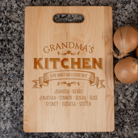 Load image into Gallery viewer, Designs by MyUtopia Shout Out:Grandma&#39;s Kitchen Love Baked Into Every Bite Personalized Engraved Maple Cutting Board,🌟  Best Value 9 3/4″ X 13.5″,Cutting Board
