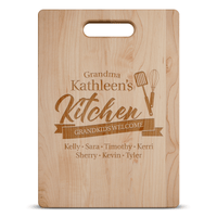 Load image into Gallery viewer, Designs by MyUtopia Shout Out:Grandma&#39;s Kitchen Personalized with Kids Names Engraved Maple Cutting Board
