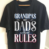 Load image into Gallery viewer, Designs by MyUtopia Shout Out:GrandPas Are Dads Without Rules Adult Unisex Cotton Short Sleeve T-Shirt,S / Black,Adult Unisex T-Shirt
