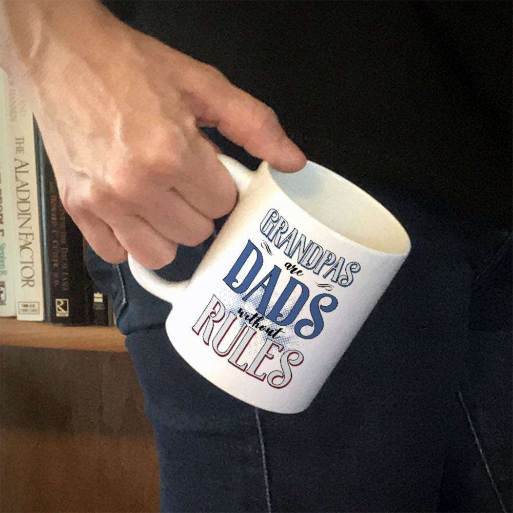 Designs by MyUtopia Shout Out:GrandPa's Are Dads Without Rules White Ceramic Coffee Mug