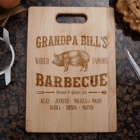 Load image into Gallery viewer, Designs by MyUtopia Shout Out:Grandpa&#39;s Barbecue Personalized Engraved Cutting Board
