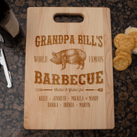 Load image into Gallery viewer, Designs by MyUtopia Shout Out:Grandpa&#39;s Barbecue Personalized Engraved Cutting Board,🌟  Best Value 9 3/4″ X 13.5″,Cutting Board
