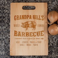 Load image into Gallery viewer, Designs by MyUtopia Shout Out:Grandpa&#39;s Barbecue Personalized Engraved Cutting Board
