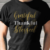 Load image into Gallery viewer, Designs by MyUtopia Shout Out:Grateful Thankful Blessed Adult Unisex Cotton Short Sleeve T-Shirt
