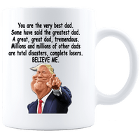 Load image into Gallery viewer, Designs by MyUtopia Shout Out:Greatest Dad According to Trump Ceramic Coffee Mug,11oz / White,Ceramic Coffee Mug
