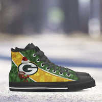 Load image into Gallery viewer, Designs by MyUtopia Shout Out:Green Bay Packers Christmas Football Pattern Canvas High Top Shoes - v2
