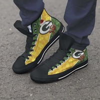 Load image into Gallery viewer, Designs by MyUtopia Shout Out:Green Bay Packers Christmas Football Pattern Canvas High Top Shoes - v2
