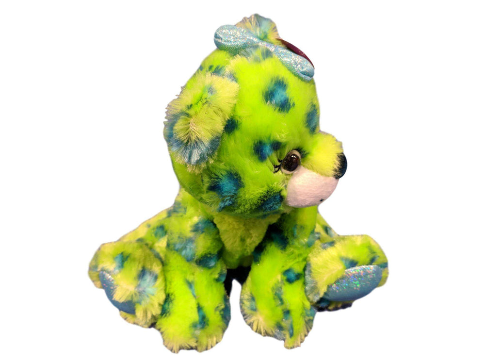 Designs by MyUtopia Shout Out:Green Leopard Plush 7-inch Stuffed Animal Toy