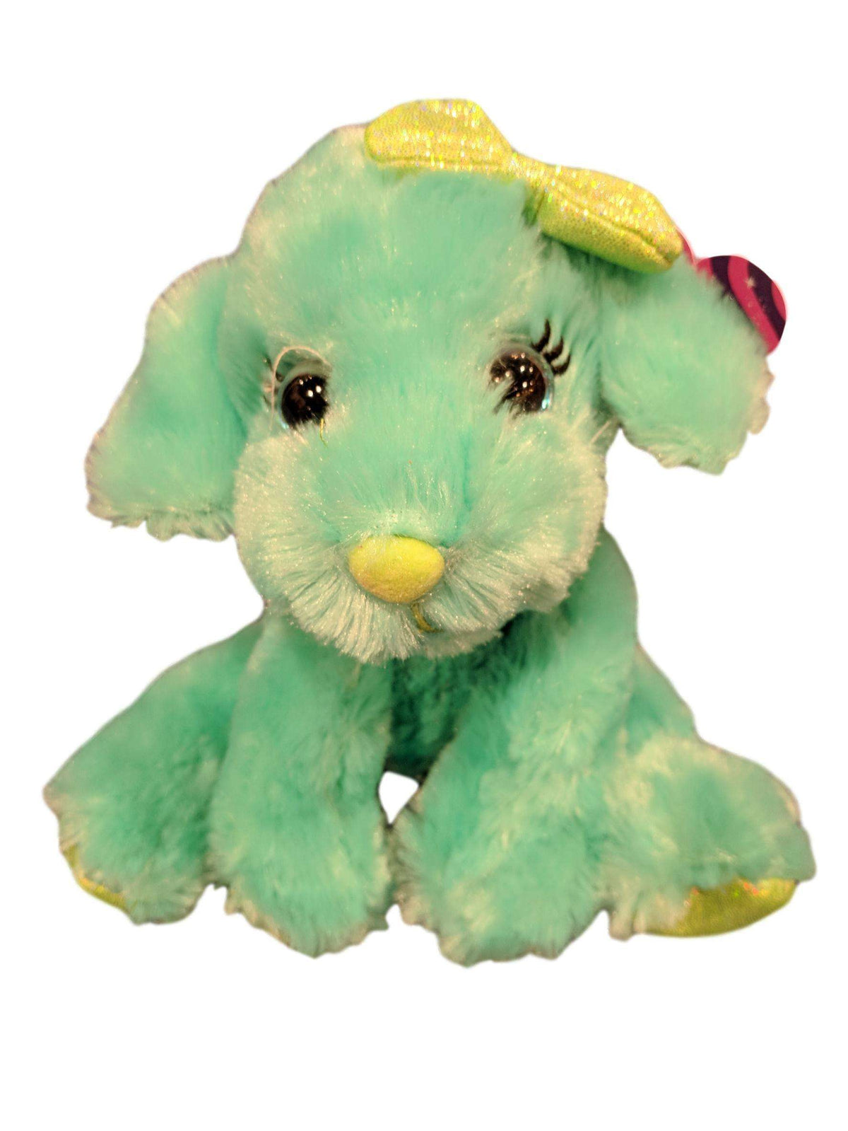 Designs by MyUtopia Shout Out:Green Puppy 7-inch Plush Stuffed Animal Toy