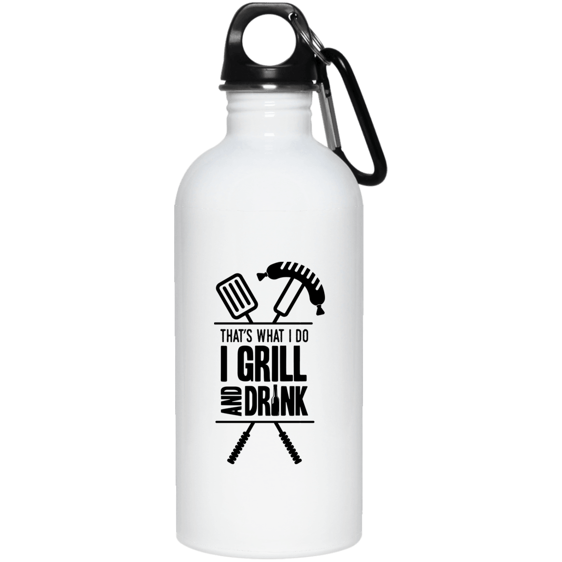 Designs by MyUtopia Shout Out:Grill and Drink 20 oz. Stainless Steel Water Bottle