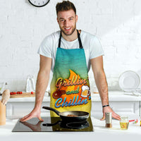 Load image into Gallery viewer, Designs by MyUtopia Shout Out:Grillin and Chillin Apron, Kitchen, Baking, BBQ, Grilling
