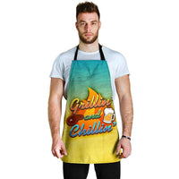 Load image into Gallery viewer, Designs by MyUtopia Shout Out:Grillin and Chillin Apron, Kitchen, Baking, BBQ, Grilling

