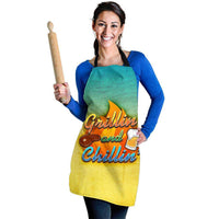 Load image into Gallery viewer, Designs by MyUtopia Shout Out:Grillin and Chillin Apron, Kitchen, Baking, BBQ, Grilling
