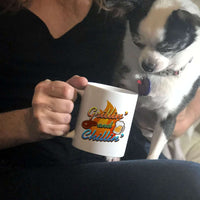 Load image into Gallery viewer, Designs by MyUtopia Shout Out:Grillin&#39; and Chillin&#39; Ceramic Coffee Mug - White
