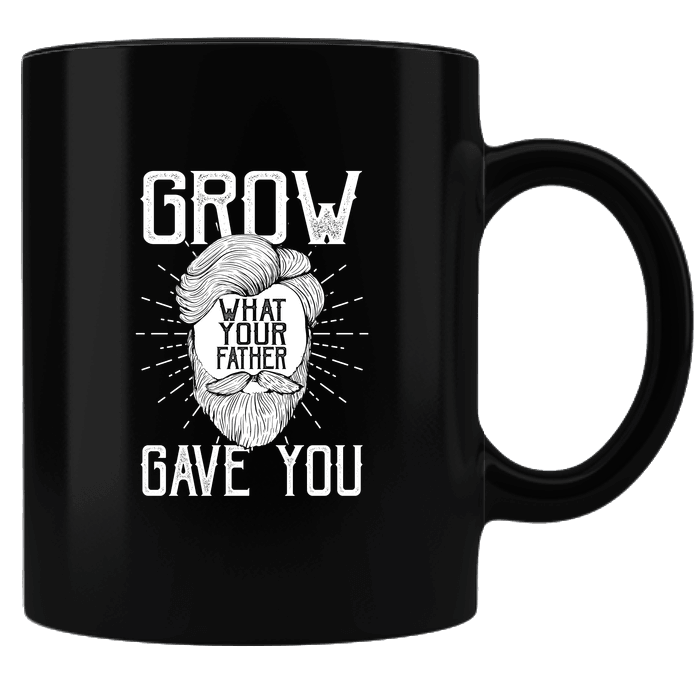 Designs by MyUtopia Shout Out:Grow What Your Father Gave You Black Ceramic Coffee Mug,Black,Ceramic Coffee Mug