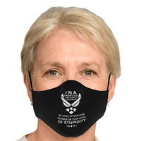 Load image into Gallery viewer, Designs by MyUtopia Shout Out:Grumpy Air Force Veteran Fitted Face Mask With Adjustable Ear Loops
