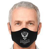 Load image into Gallery viewer, Designs by MyUtopia Shout Out:Grumpy Air Force Veteran Fitted Face Mask With Adjustable Ear Loops
