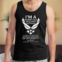 Load image into Gallery viewer, Designs by MyUtopia Shout Out:Grumpy Old Air Force Veteran Cotton Unisex Tank Top
