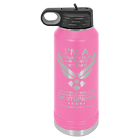 Load image into Gallery viewer, Designs by MyUtopia Shout Out:Grumpy Old Air Force Veteran Custom Engraved Personalized 32 oz Polar Camel Water Bottle - Stainless Steel,Pink / 32oz,Polar Camel - 32oz Water Bottle

