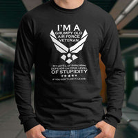 Load image into Gallery viewer, Designs by MyUtopia Shout Out:Grumpy Old Air Force Veteran Long Sleeve Ultra Cotton Unisex T-Shirt
