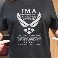 Load image into Gallery viewer, Designs by MyUtopia Shout Out:Grumpy Old Air Force Veteran Unisex T-Shirt

