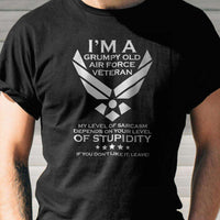 Load image into Gallery viewer, Designs by MyUtopia Shout Out:Grumpy Old Air Force Veteran Unisex T-Shirt
