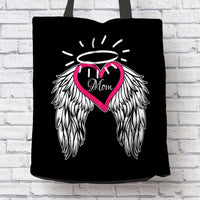 Load image into Gallery viewer, Designs by MyUtopia Shout Out:Guardian Angel Mom Fabric Totebag Reusable Shopping Tote
