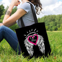 Load image into Gallery viewer, Designs by MyUtopia Shout Out:Guardian Angel Mom Fabric Totebag Reusable Shopping Tote
