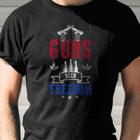 Load image into Gallery viewer, Designs by MyUtopia Shout Out:Guns Beer Freedom Adult Unisex T-Shirt

