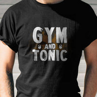 Load image into Gallery viewer, Designs by MyUtopia Shout Out:Gym and Tonic Adult Unisex Black T-Shirt
