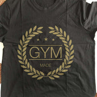 Load image into Gallery viewer, Designs by MyUtopia Shout Out:Gym Made Adult Unisex Black T-Shirt
