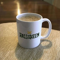 Load image into Gallery viewer, Designs by MyUtopia Shout Out:Halloqueen White Ceramic Coffee Cup
