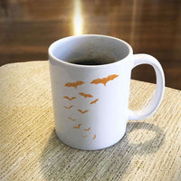 Load image into Gallery viewer, Designs by MyUtopia Shout Out:Halloween Bats White Ceramic Coffee Cup,11oz / White,Coffee Cup
