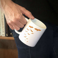 Load image into Gallery viewer, Designs by MyUtopia Shout Out:Halloween Bats White Ceramic Coffee Cup

