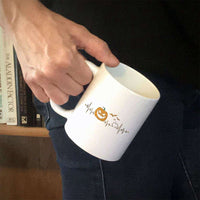 Load image into Gallery viewer, Designs by MyUtopia Shout Out:Halloween Pumpkin Heartbeat Ceramic Coffee Cup
