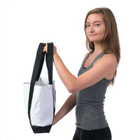 Load image into Gallery viewer, Designs by MyUtopia Shout Out:Hands are as Full as Mom&#39;s Heart Personalized with Kid&#39;s Names Gym Totebag
