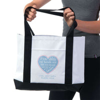 Load image into Gallery viewer, Designs by MyUtopia Shout Out:Hands are as Full as Mom&#39;s Heart Personalized with Kid&#39;s Names Gym Totebag
