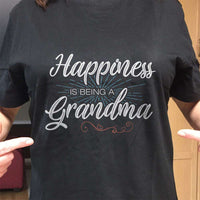 Load image into Gallery viewer, Designs by MyUtopia Shout Out:Happiness Is Being A GrandMa Adult Unisex Cotton Short Sleeve T-Shirt
