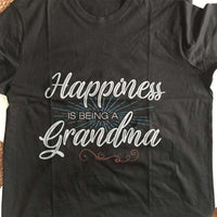 Load image into Gallery viewer, Designs by MyUtopia Shout Out:Happiness Is Being A GrandMa Adult Unisex Cotton Short Sleeve T-Shirt
