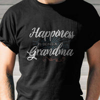 Load image into Gallery viewer, Designs by MyUtopia Shout Out:Happiness Is Being A GrandMa Adult Unisex Cotton Short Sleeve T-Shirt
