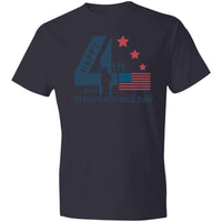 Load image into Gallery viewer, Designs by MyUtopia Shout Out:Happy 4th Independance Day Lightweight Cotton T-Shirt,Navy / S,T-Shirts
