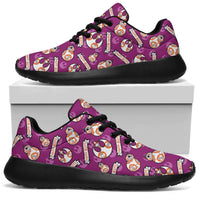 Load image into Gallery viewer, Designs by MyUtopia Shout Out:Happy Beeps Sport Sneakers,Men&#39;s / Men&#39;s US6 (EU39) / Purple,Running Shoes
