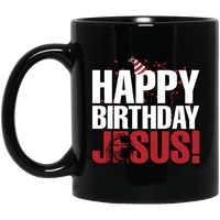 Load image into Gallery viewer, Designs by MyUtopia Shout Out:Happy Birthday Jesus - Ceramic Coffee Mug - Black,11 oz / Black,Apparel
