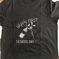 Load image into Gallery viewer, Designs by MyUtopia Shout Out:Happy First Father&#39;s Day Adult Unisex T-Shirt
