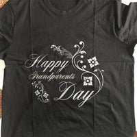 Load image into Gallery viewer, Designs by MyUtopia Shout Out:Happy Grandparents Day Adult Unisex Cotton Short Sleeve T-Shirt
