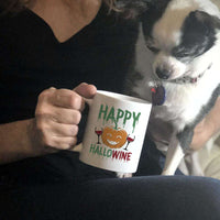 Load image into Gallery viewer, Designs by MyUtopia Shout Out:Happy HalloWine White Ceramic Coffee Mug
