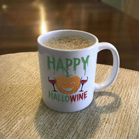 Load image into Gallery viewer, Designs by MyUtopia Shout Out:Happy HalloWine White Ceramic Coffee Mug
