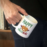 Load image into Gallery viewer, Designs by MyUtopia Shout Out:Happy HalloWine White Ceramic Coffee Mug
