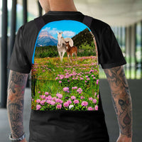 Load image into Gallery viewer, Designs by MyUtopia Shout Out:Happy Horses in Summer Meadow Backpack

